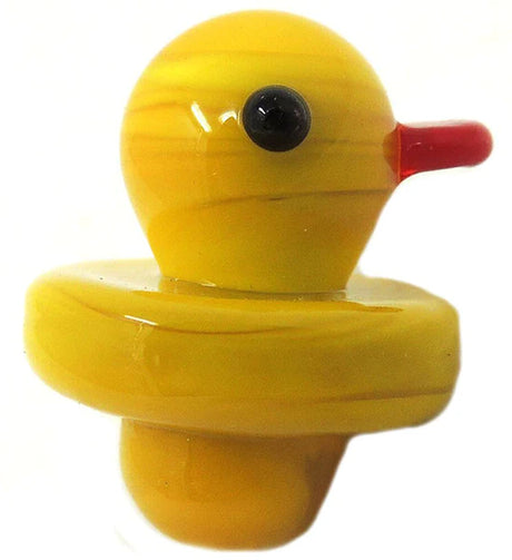 1Stop Glass Ducky Do Carb Cap in Yellow, Novelty Duck Design, Portable for Dab Rigs