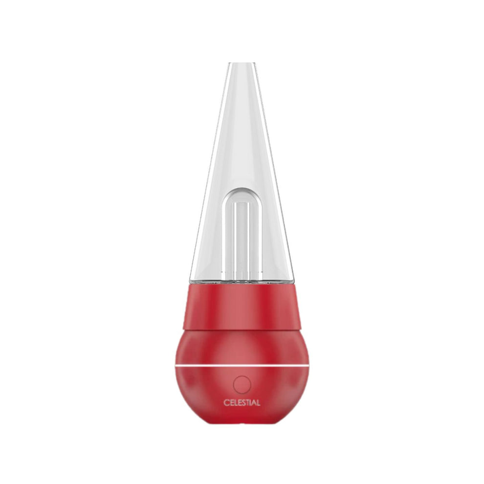 Yocan Celestial E-Rig in Red - Portable 2500mAh Electric Vaporizer for Concentrates, Front View