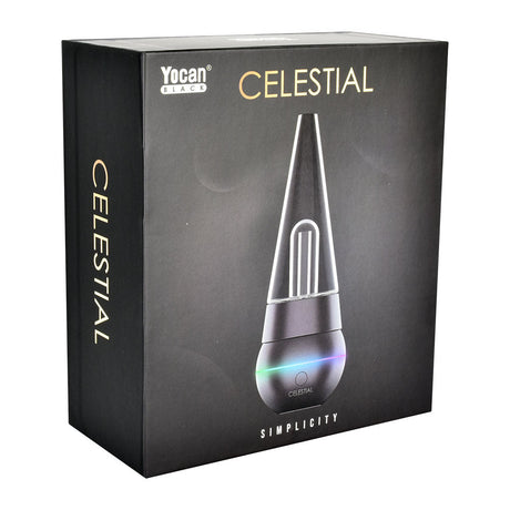 Yocan Celestial E-Rig in box, black variant, 2500mAh battery, portable design for concentrates