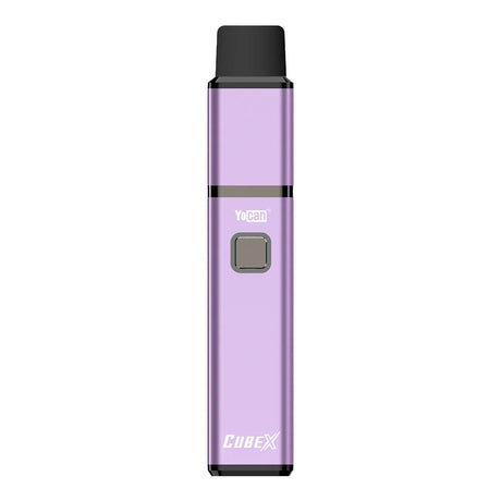 Yocan Cubex Concentrate Vaporizer in Purple, 1400mAh Battery, Front View, Portable Design