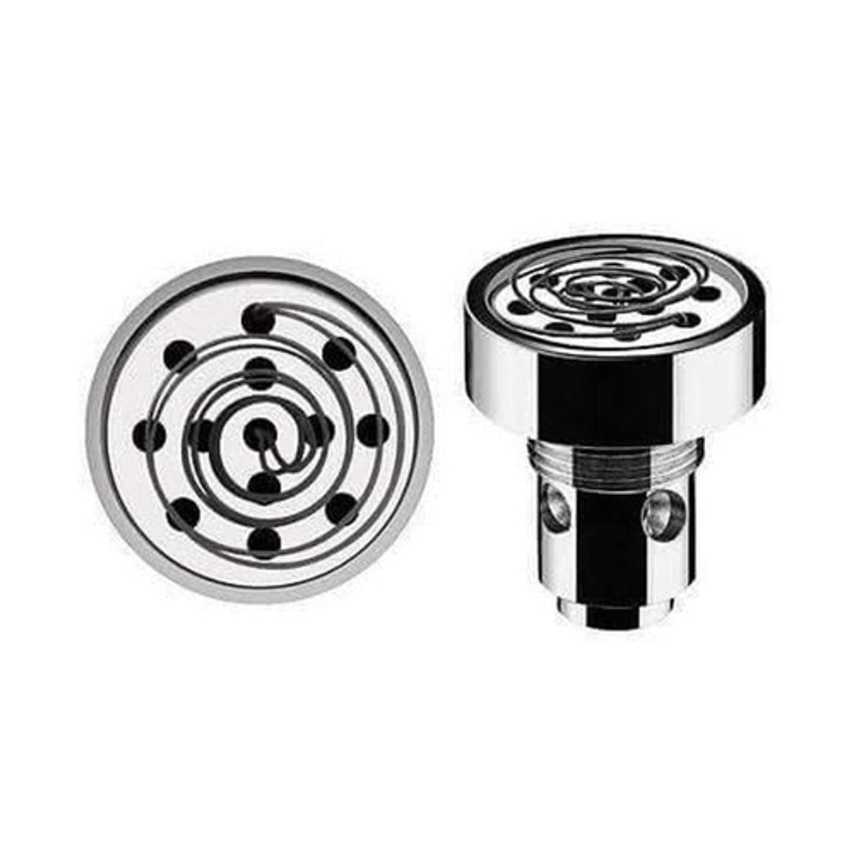 Yocan Evolve-D Dry Herb Dual Coil 5pk, silver, compact design, front and bottom view