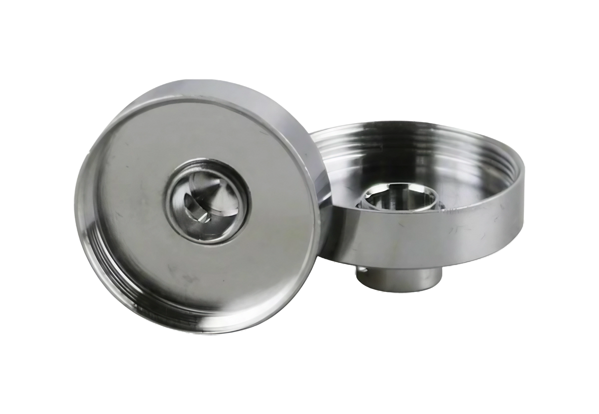 Yocan Evolve Plus XL Coil Caps, 5pc set in silver, compact design for vaping concentrates