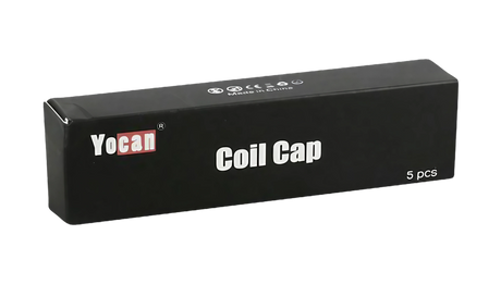 Yocan Evolve Plus XL Coil Caps box, 5-piece set, compact design for vaporizers, side view