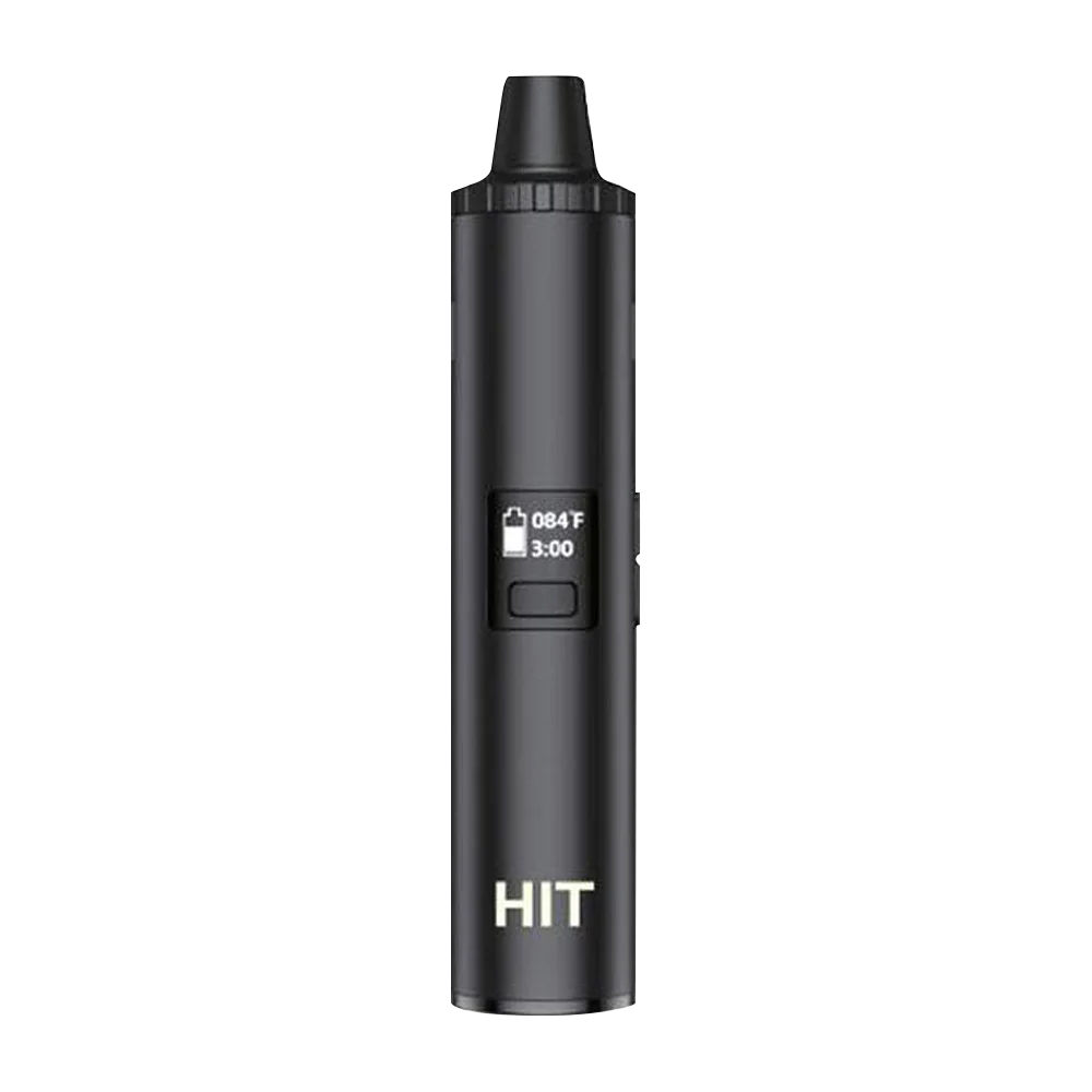 Yocan Hit Dry Herb Vaporizer in Black, Portable Design with Digital Display, Front View