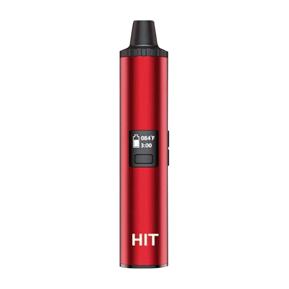 Yocan Hit Dry Herb Vaporizer in Red, Front View, Portable Ceramic Battery-Powered, 4.5" Tall