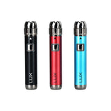 Yocan LUX 510 Batteries in assorted colors with twist variable voltage feature, front view