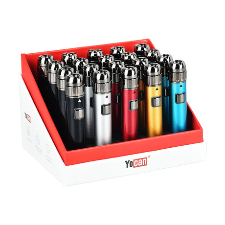 Yocan LUX 510 Battery pack in assorted colors with twist variable voltage on display