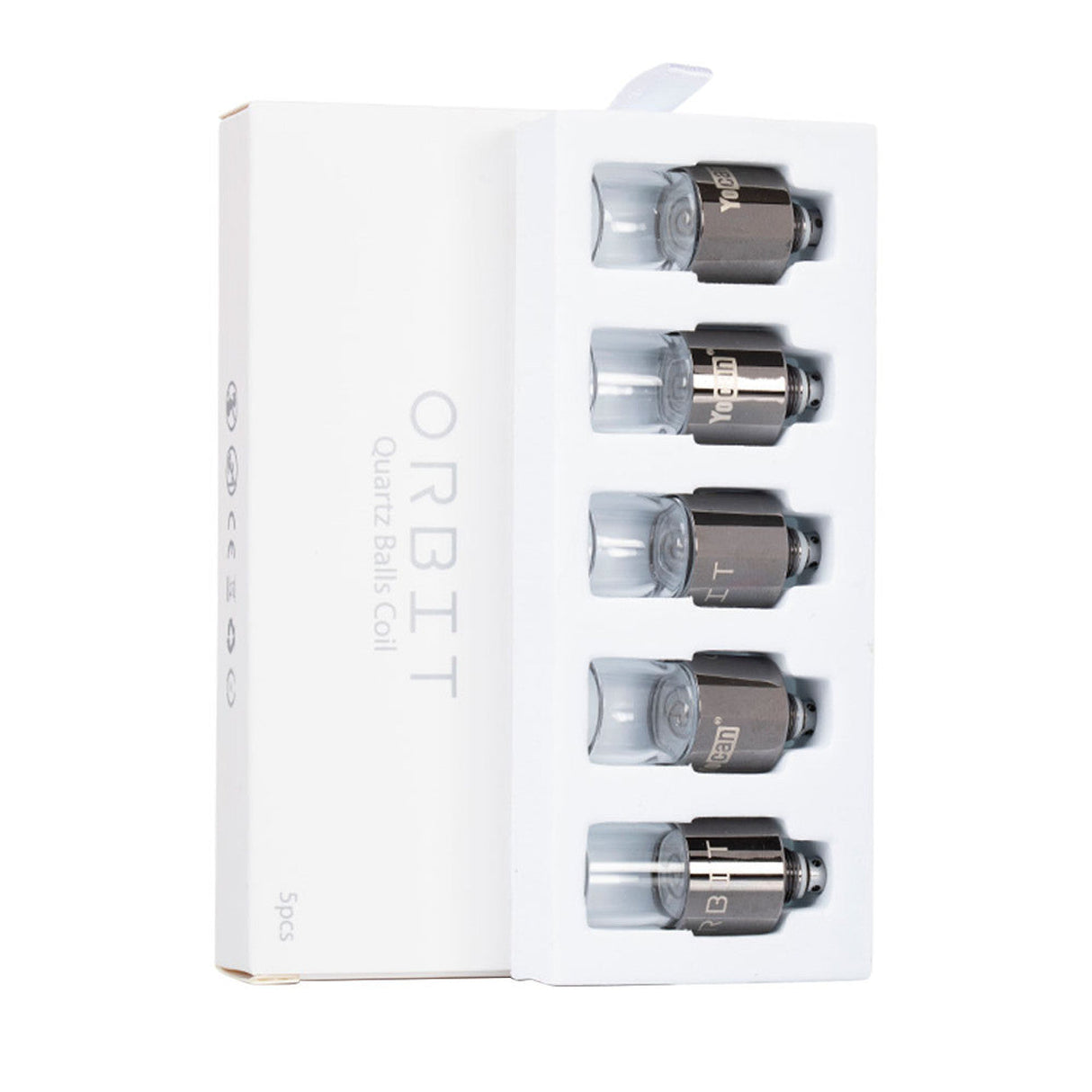 Yocan Orbit Vaporizer Replacement Coils 5-Pack, Quartz Design, Portable for Concentrates