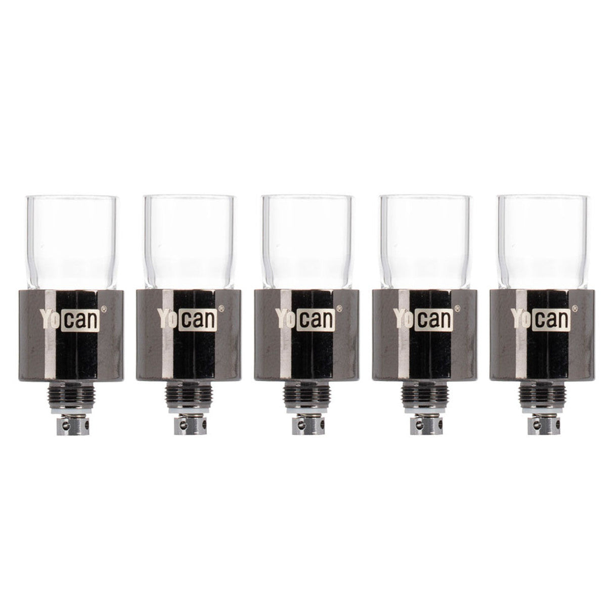 Yocan Orbit Vaporizer Replacement Coils 5-Pack, Quartz Material, Front View on White Background