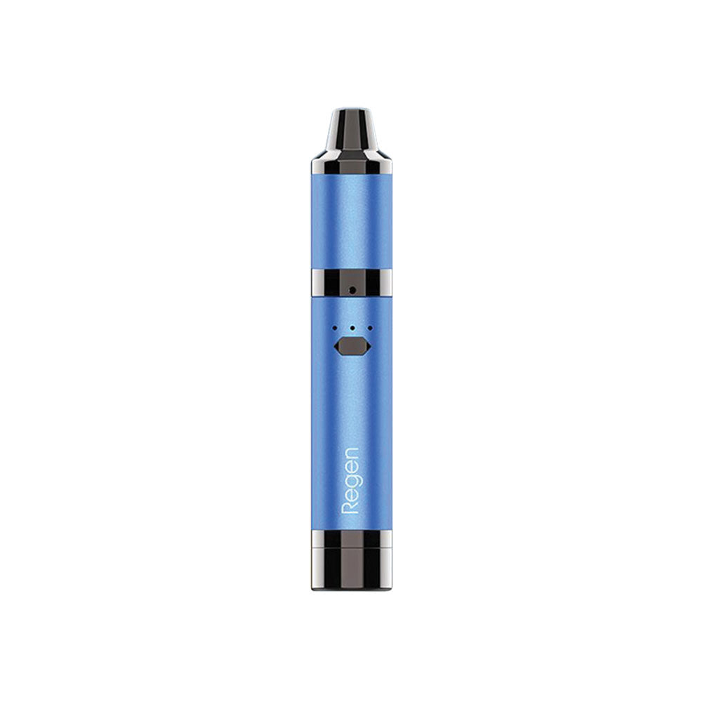 Yocan Regen Wax Pen in Blue, Front View, Portable with Quartz Dual Coil, 1100mAh Battery for Concentrates