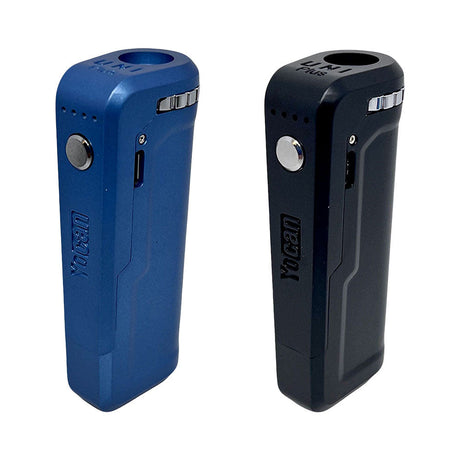 Yocan Uni Plus Battery Mod in Black and Blue, 900mAh with USB-C Charger, Portable Side View