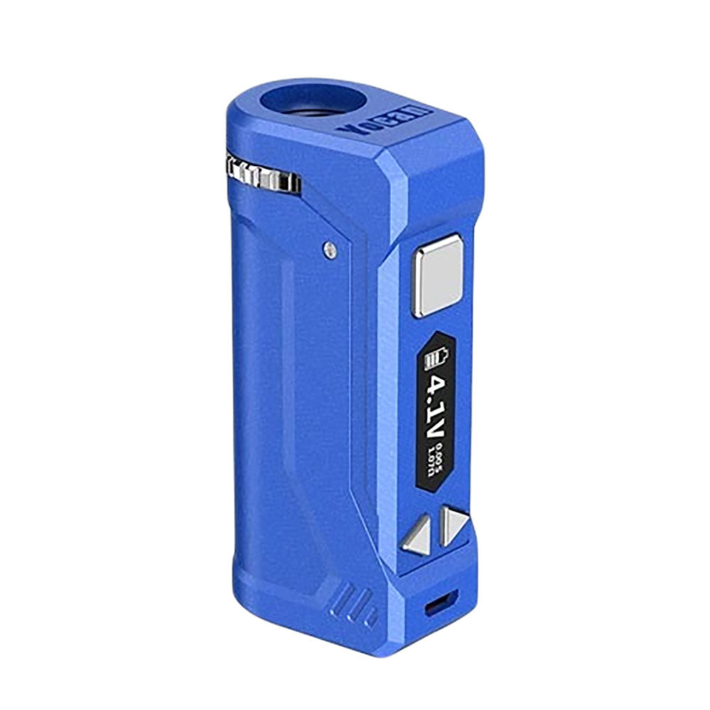 Yocan UNI Pro Universal Vaporizer in Blue, 650mAh Battery, Portable Design, Side View