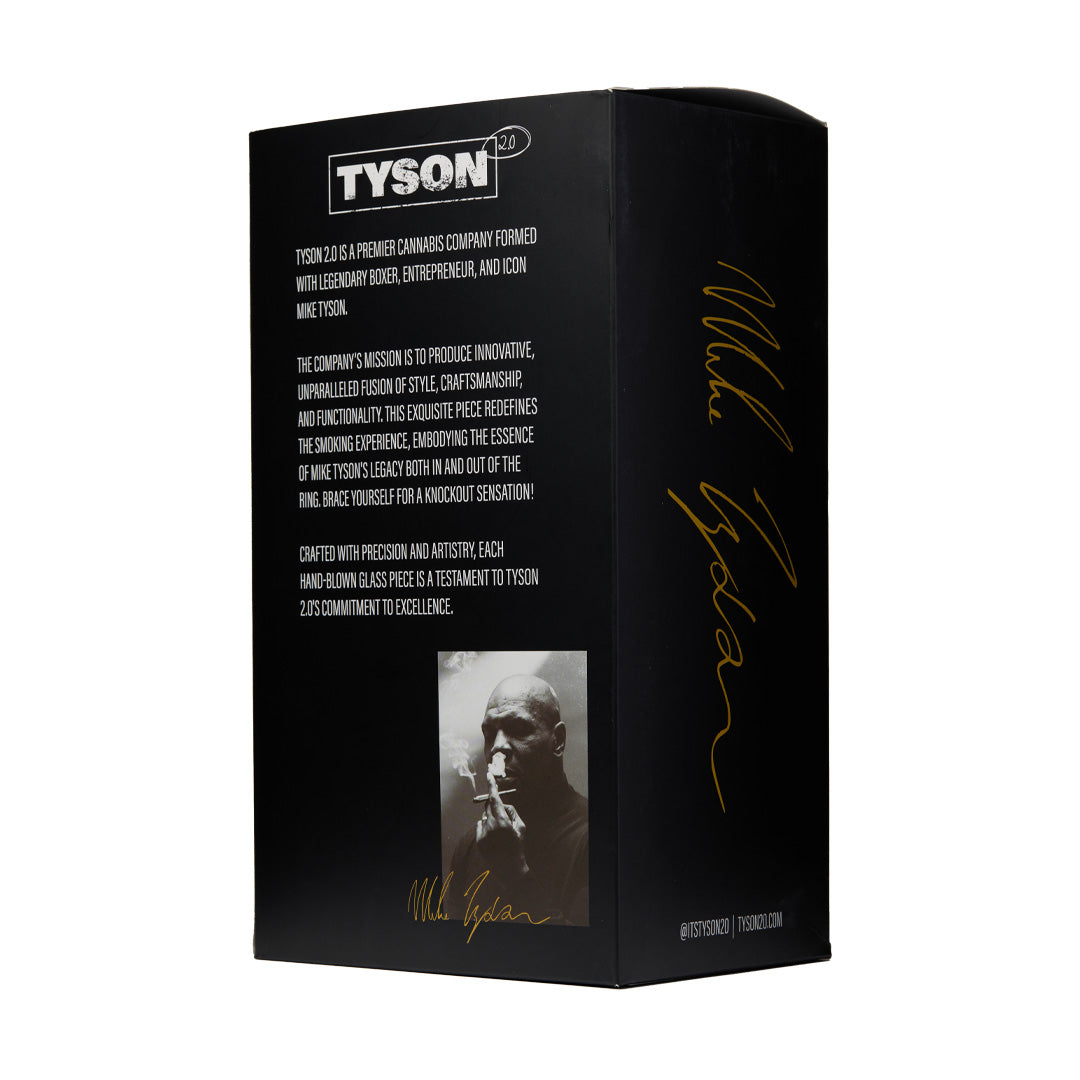 Tyson Haymaker Water Pipe packaging box with signature, front view on a black background