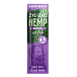 Zig Zag Hemp Wraps 2-Pack in OG Purp Flavor, Front View with Green and Purple Packaging