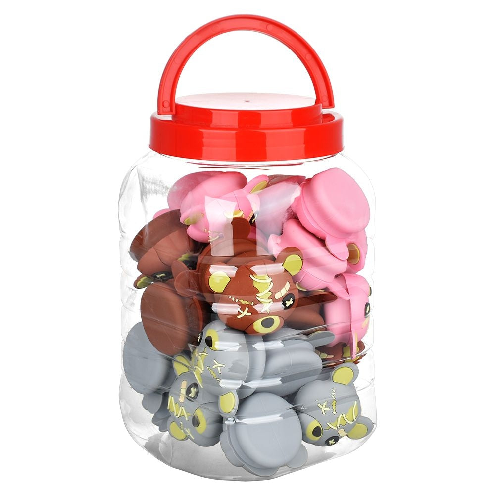 Zombie Bear Silicone Concentrate Jar | 1.8" | Assorted Colors | 30 Pack