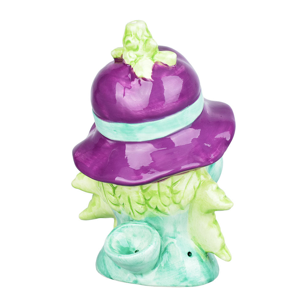 Zooted Alien Ceramic Hand Pipe - 8" - Front View with Assorted Colors