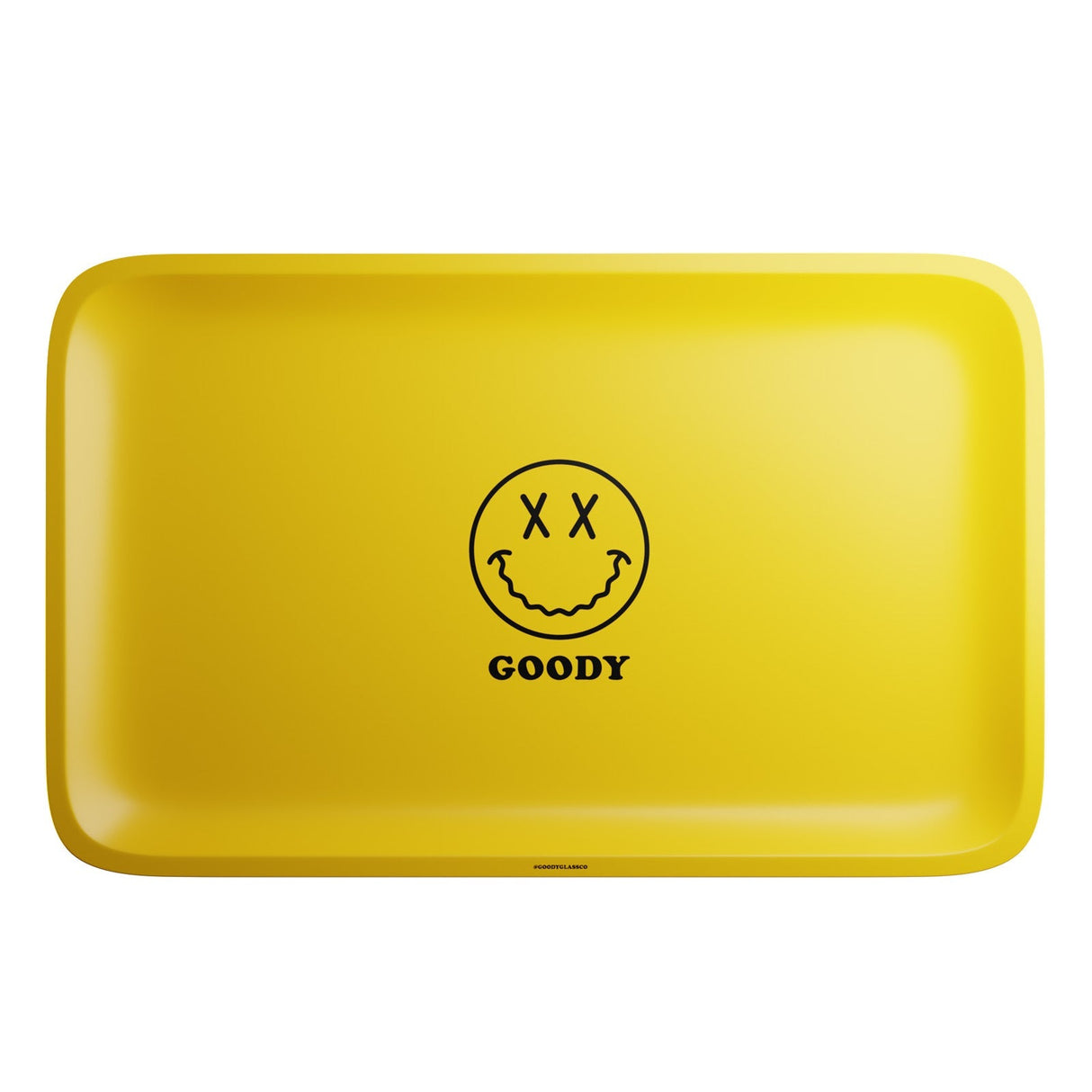 Goody Glass - Vibrant Yellow Big Face Medium Rolling Tray Top View