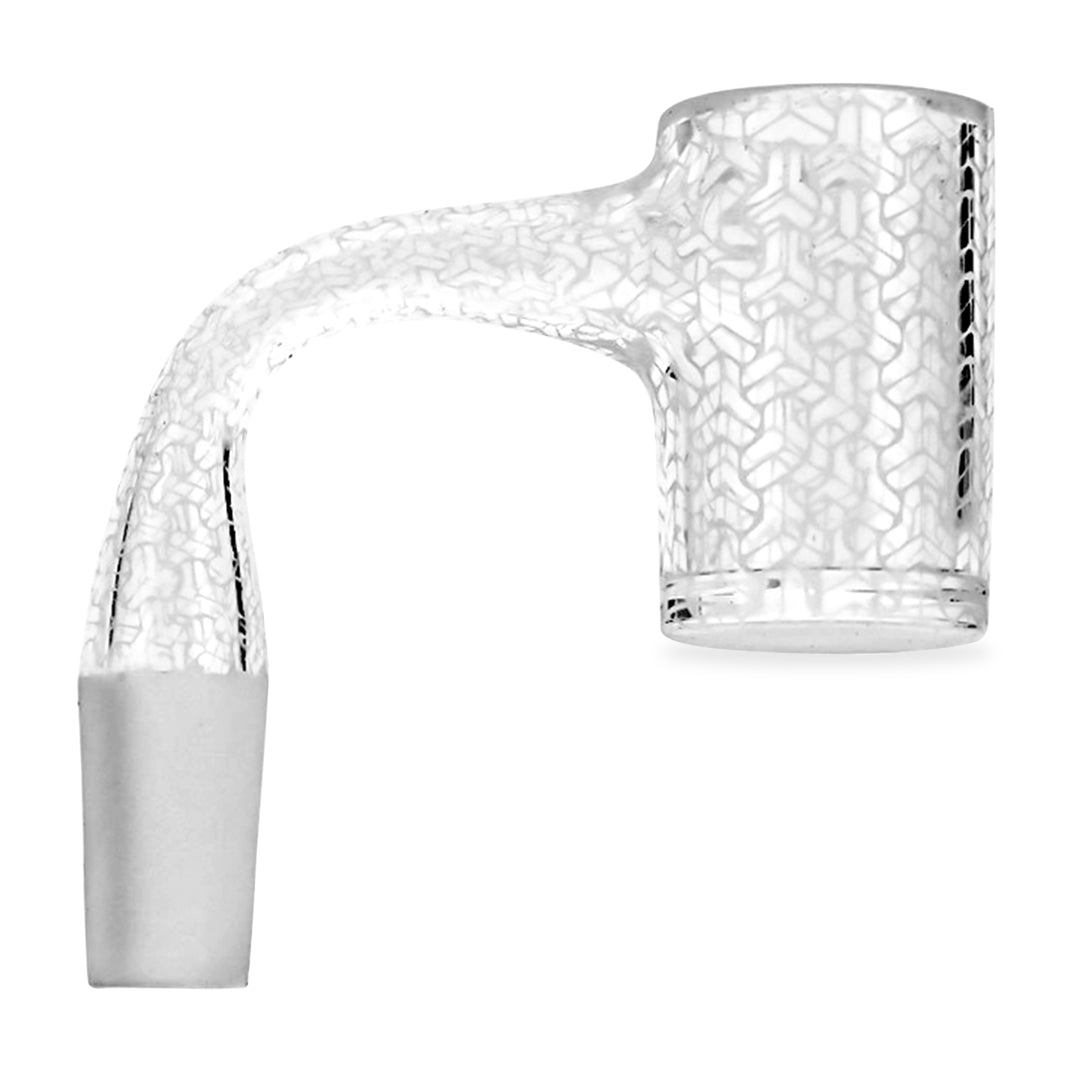 Blue Blood Full Weld Banger with Sandblasted Snowflake Design - Side View