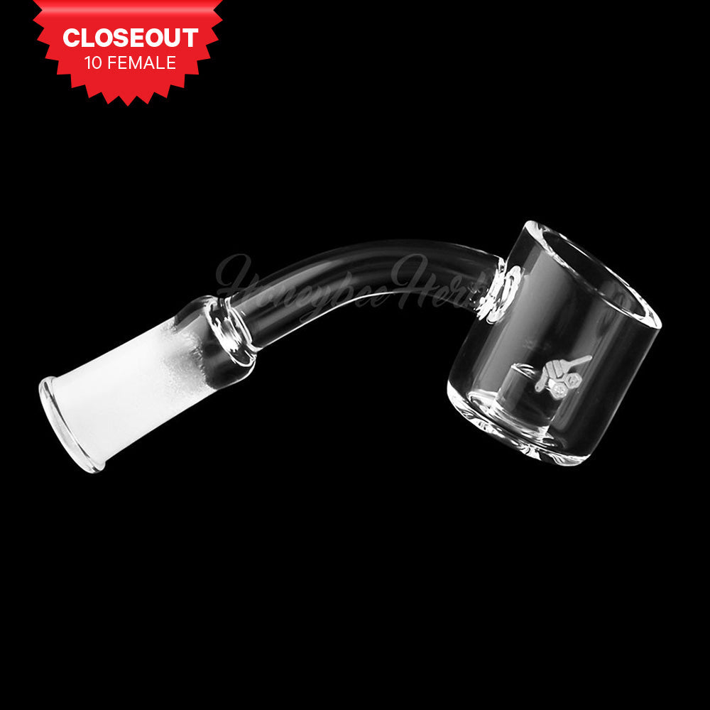 Honeybee Herb CORE REACTOR QUARTZ BANGER at 45° angle, 10mm Female joint, clear, for dab rigs
