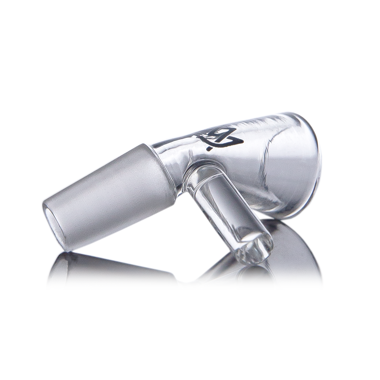 MJ Arsenal 10mm Clear Glass Flower Bowl for Bongs - Angled Side View