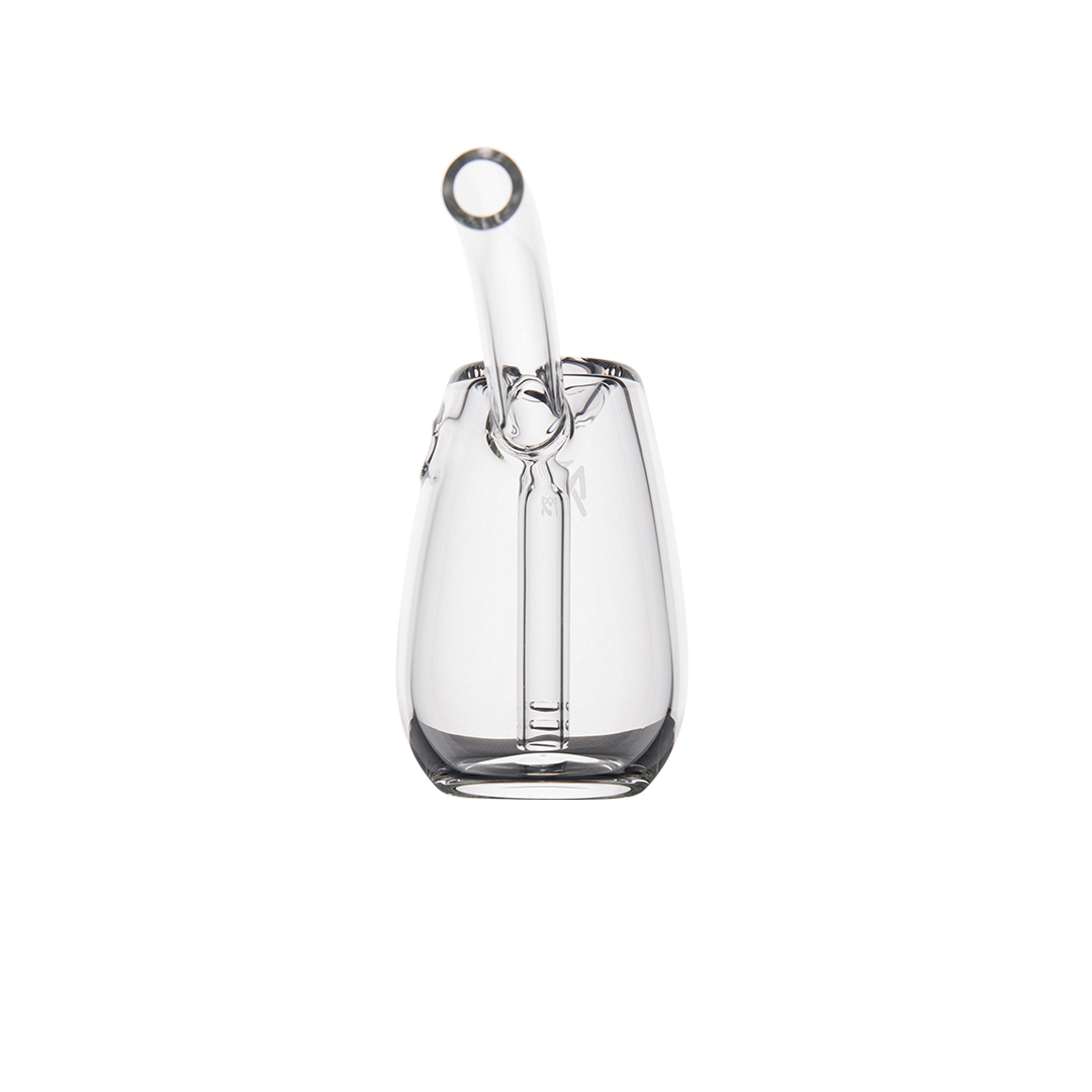 MJ Arsenal Bulb Mini Portable Bubbler, Compact 100% Borosilicate Glass, Clear Front View