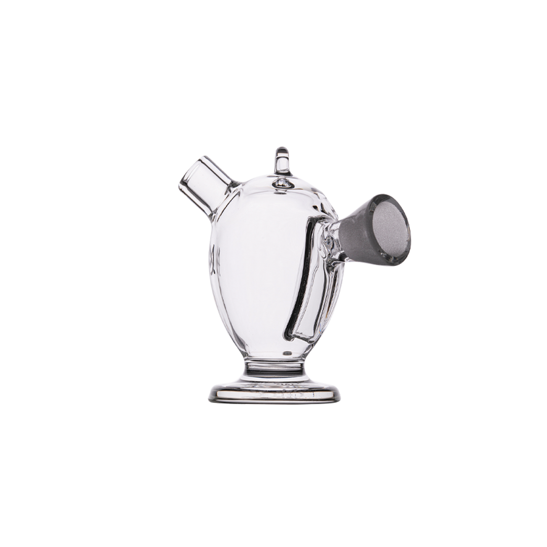 MJ Arsenal Dubbler Original Double Bubbler, portable borosilicate glass design, 45-degree view