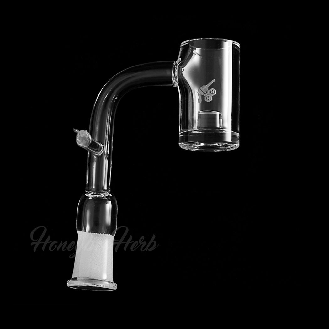 Honeybee Herb ENAIL CORE REACTOR Quartz Banger, 90Β° Angle, for Dab Rigs - Side View
