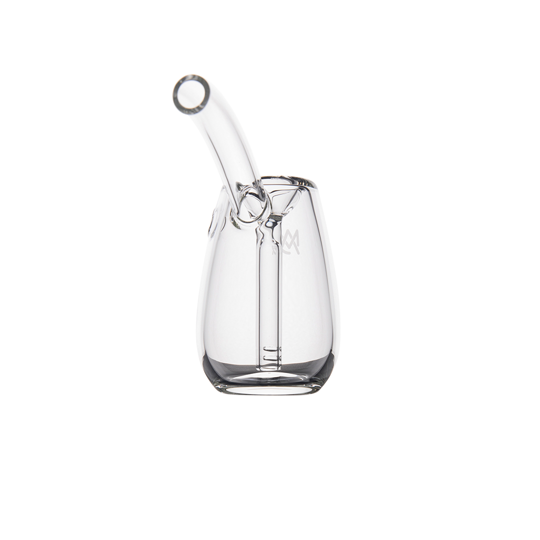 MJ Arsenal Bulb Mini Bubbler - 100% Borosilicate Glass - Clear, Front View
