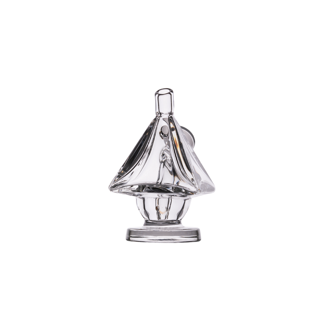 MJ Arsenal King Bubbler, clear borosilicate glass, portable design, front view on white background