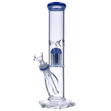 12" Heavy Wall Blue Tree Percolator Bong by Valiant Distribution, Front View