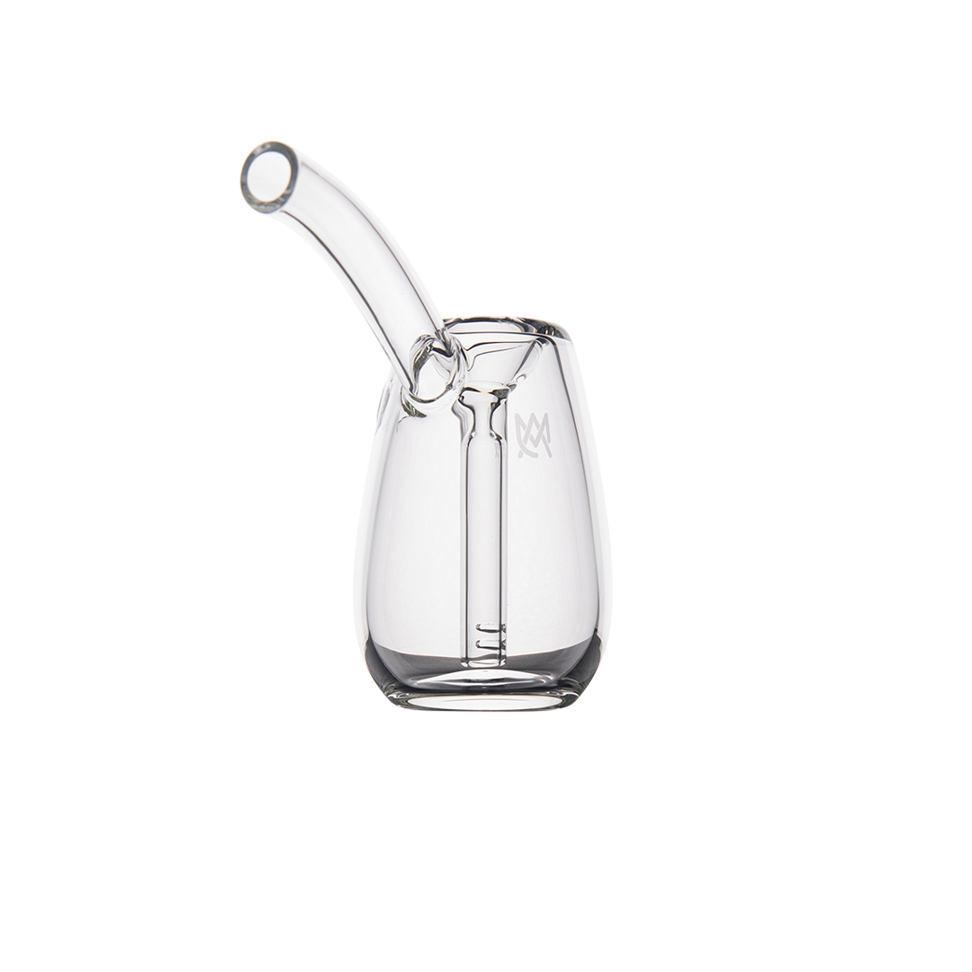 MJ Arsenal Bulb Mini Bubbler in 100% Borosilicate Glass - Front View on White Background