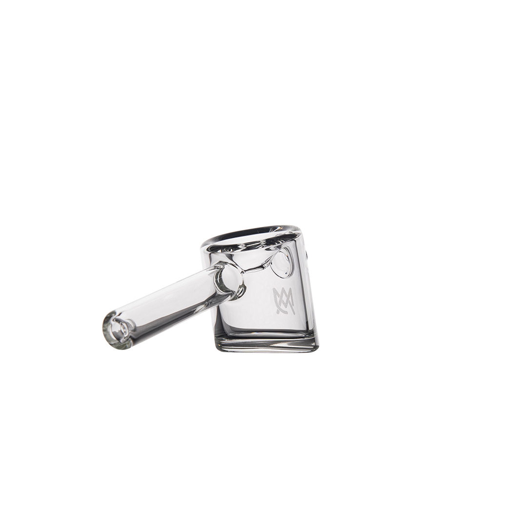 MJ Arsenal Kickstand Hand Pipe - Clear Glass with Built-in Ash Catcher