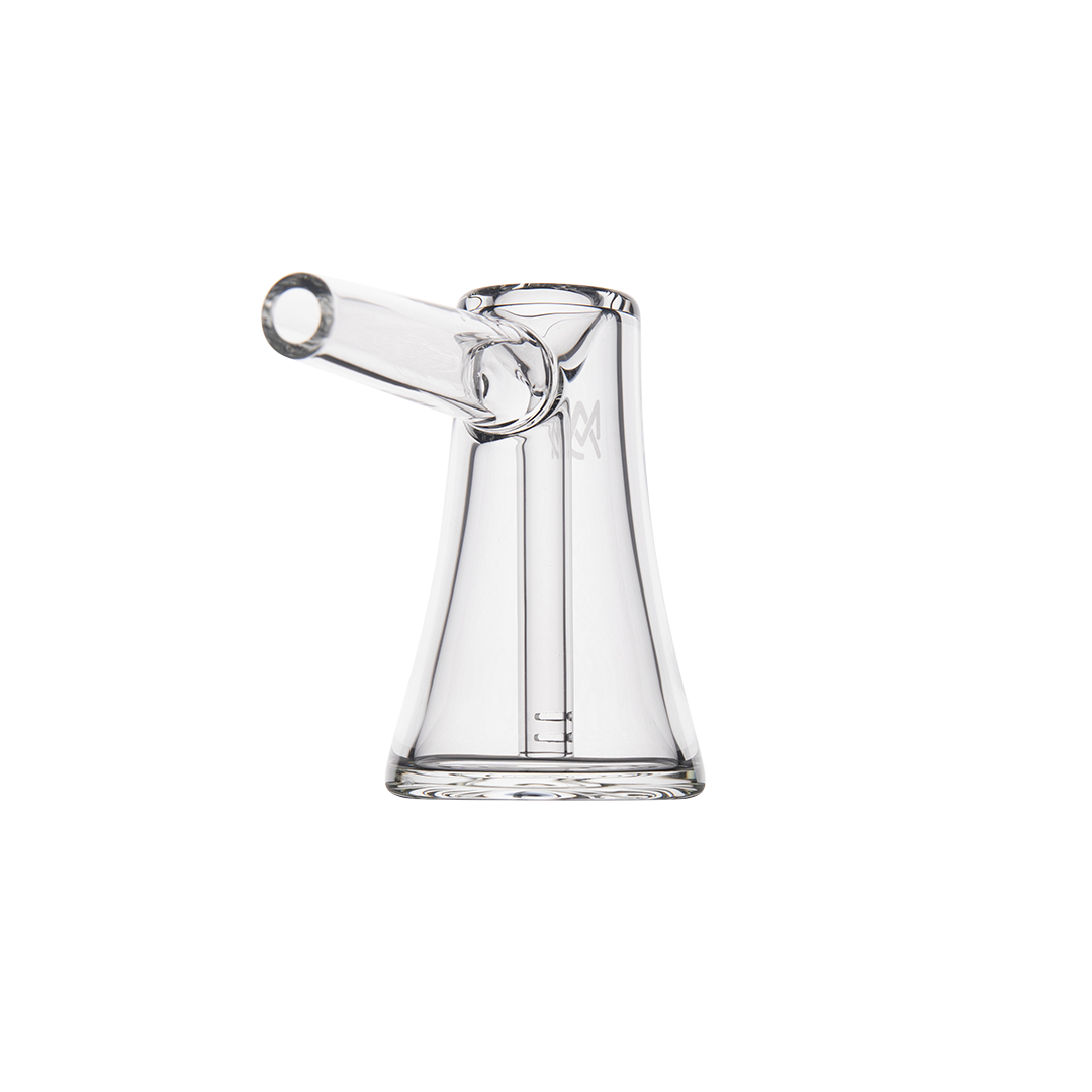 MJ Arsenal Vulkan Bubbler - Clear Glass Mini Bubbler with Front View on White Background