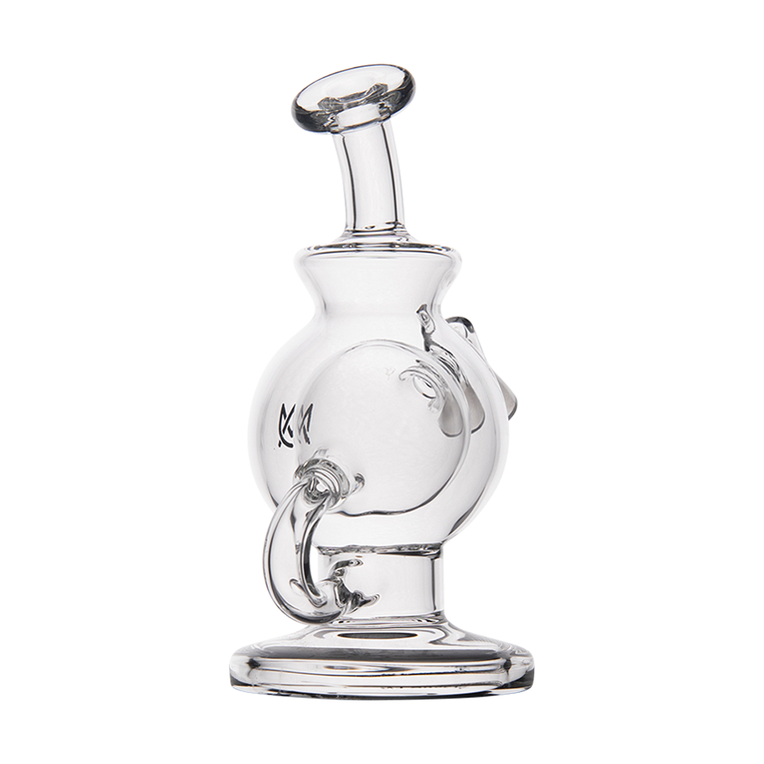 MJ Arsenal Atlas Vape Edition mini dab rig with clear glass and compact design, front view