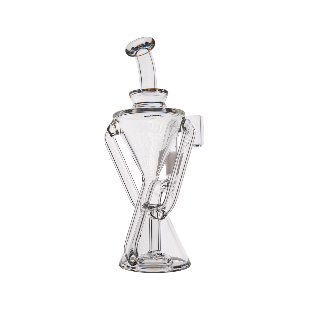 MJ Arsenal Time Turner Mini Dab Rig with Quartz Bucket - Compact Clear Glass Design