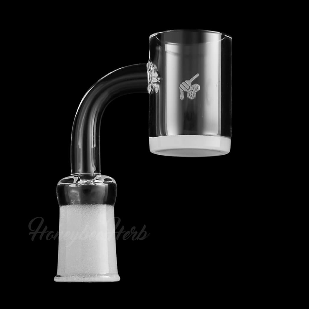 Honey & Milk Quartz Banger 90Β° by Honeybee Herb, Clear Flat Top, 25mm for Dab Rigs