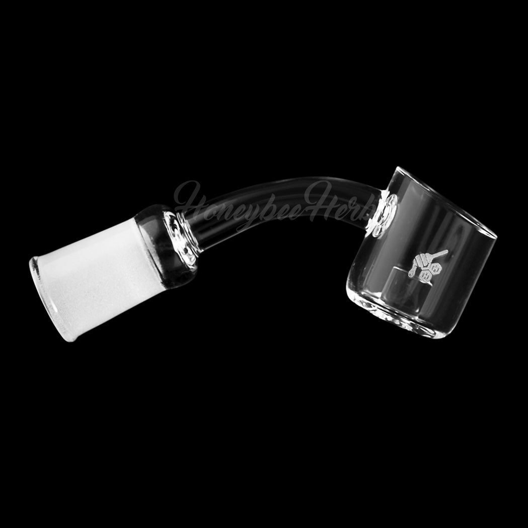 Honeybee Herb Core Reactor Quartz Banger at 45° angle, clear, for dab rigs