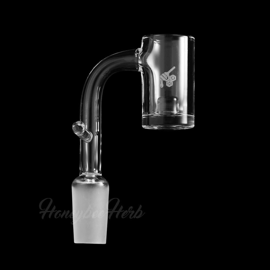 Honeybee Herb Enail Core Reactor Quartz Banger at 90Β° angle, clear, for dab rigs