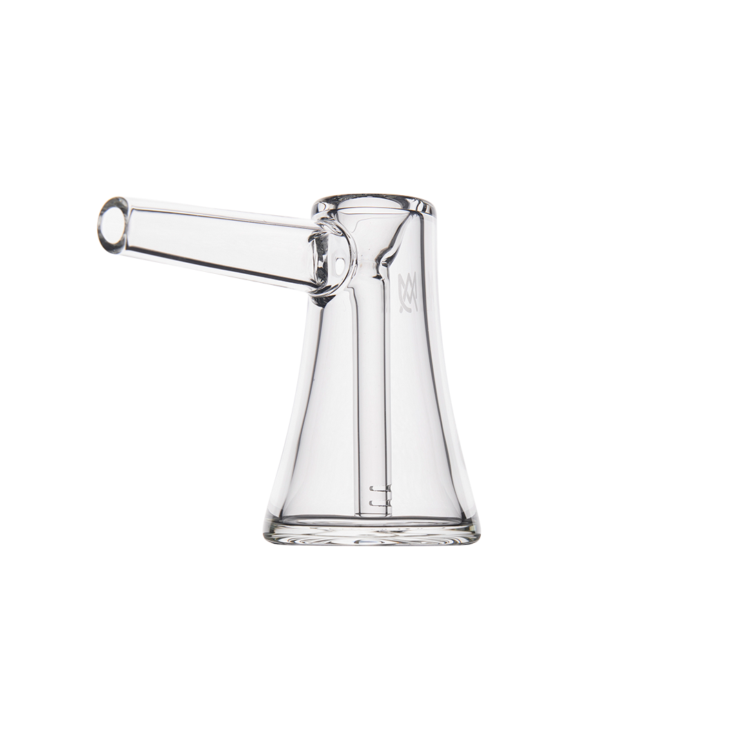 MJ Arsenal Vulkan Bubbler - Clear Glass Mini Bong - Front View