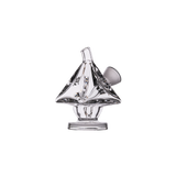 MJ Arsenal King Bubbler in clear glass, compact design, 45-degree joint angle, front view on white background