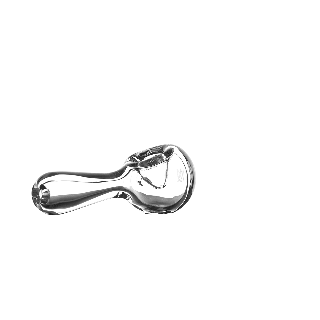 MJ Arsenal Pioneer Hand Pipe - Clear Glass - Sleek Design - Side View