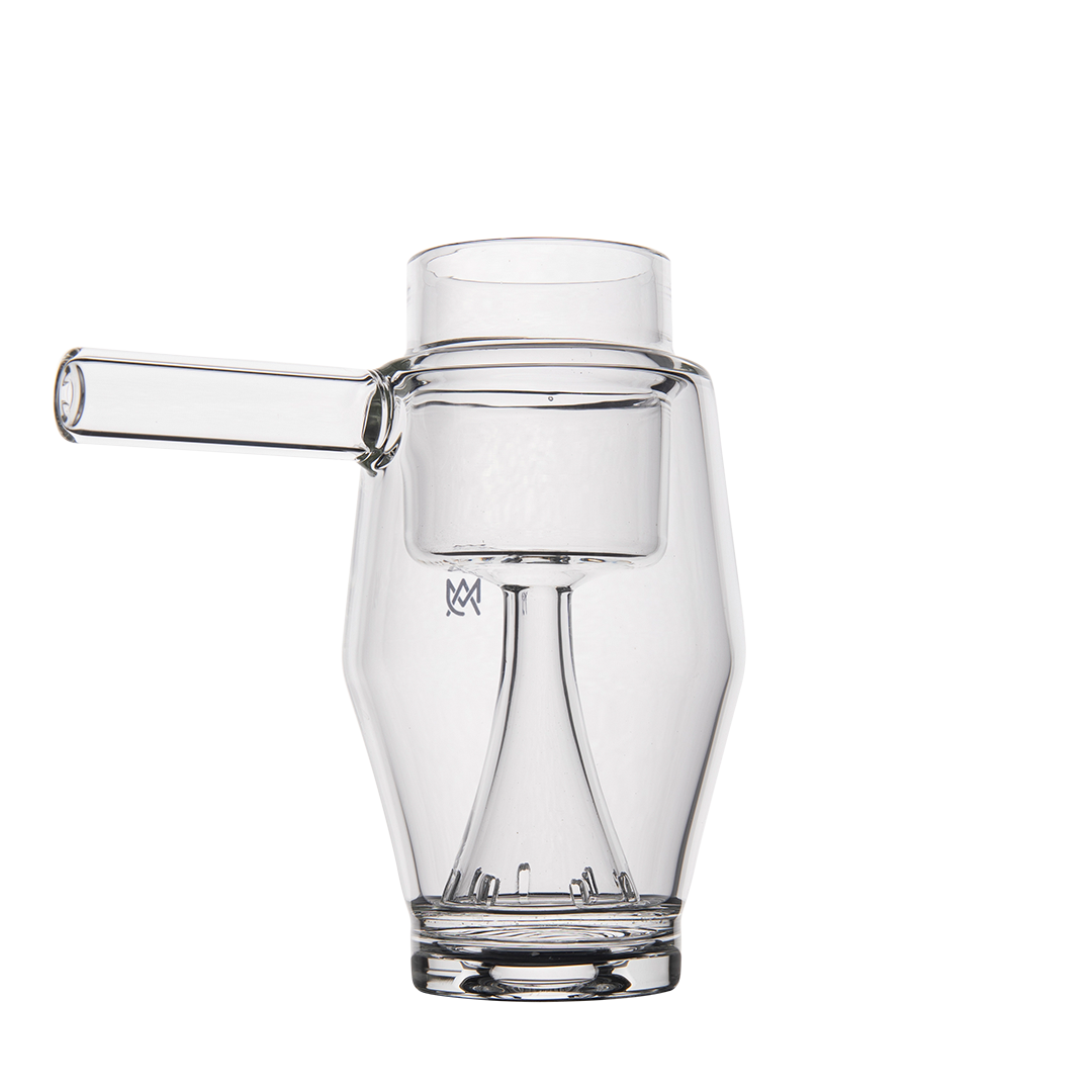 MJ Arsenal Proxy Bubbler Mini - Compact Clear Glass Dab Rig with Side Tube