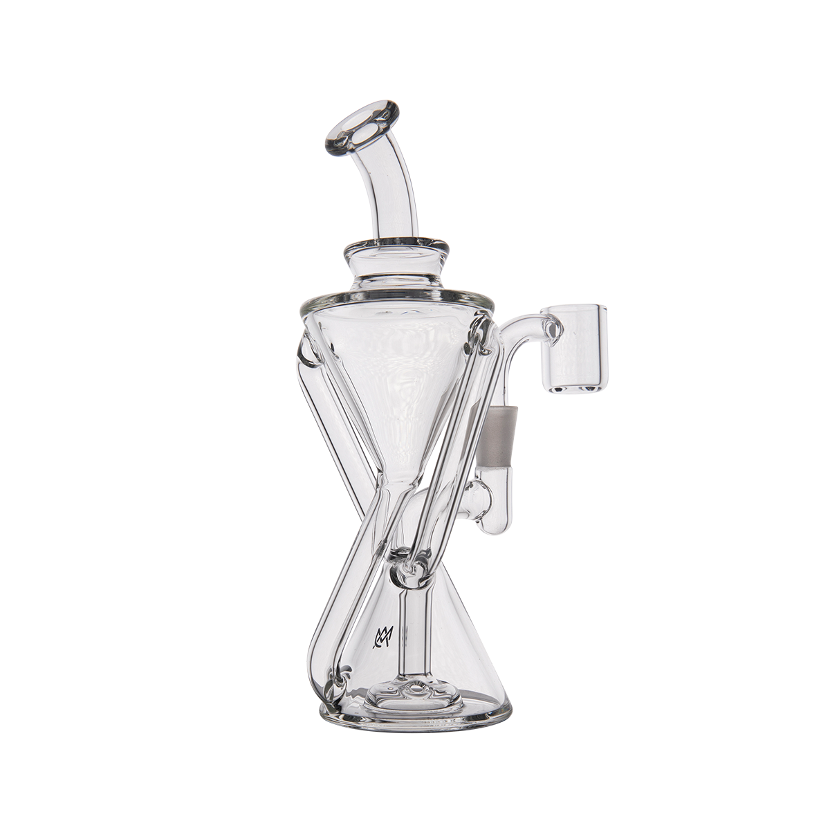 MJ Arsenal Time Turner Mini Dab Rig with Clear Quartz Bucket - Angled Front View
