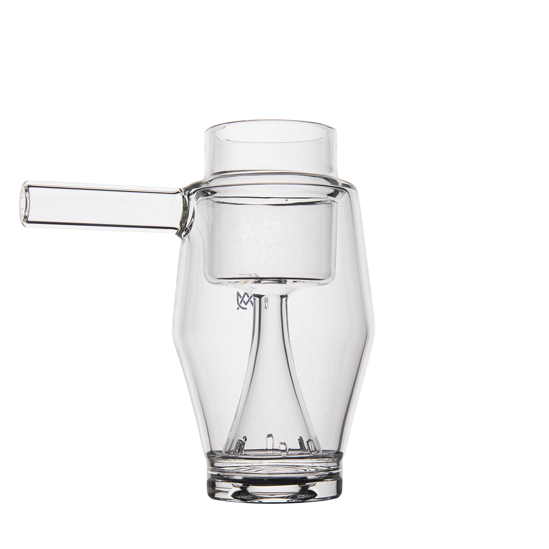 MJ Arsenal Proxy Bubbler Mini - Clear Glass Dab Rig with Side Arm - Front View
