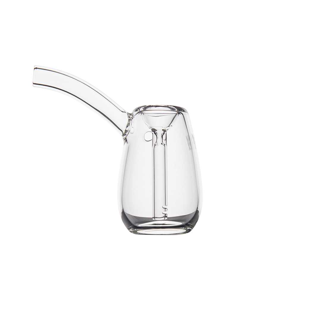 MJ Arsenal Bulb Mini Bubbler - 100% Borosilicate Glass, Clear, Front View