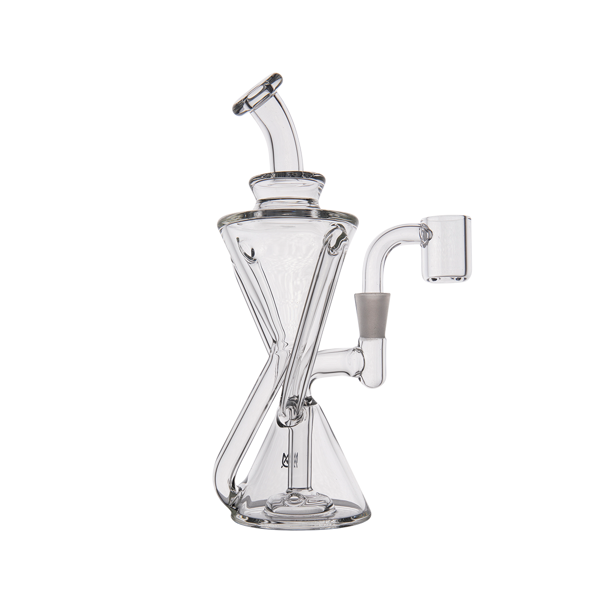 MJ Arsenal Time Turner Mini Dab Rig with Quartz Bucket - Front View on White