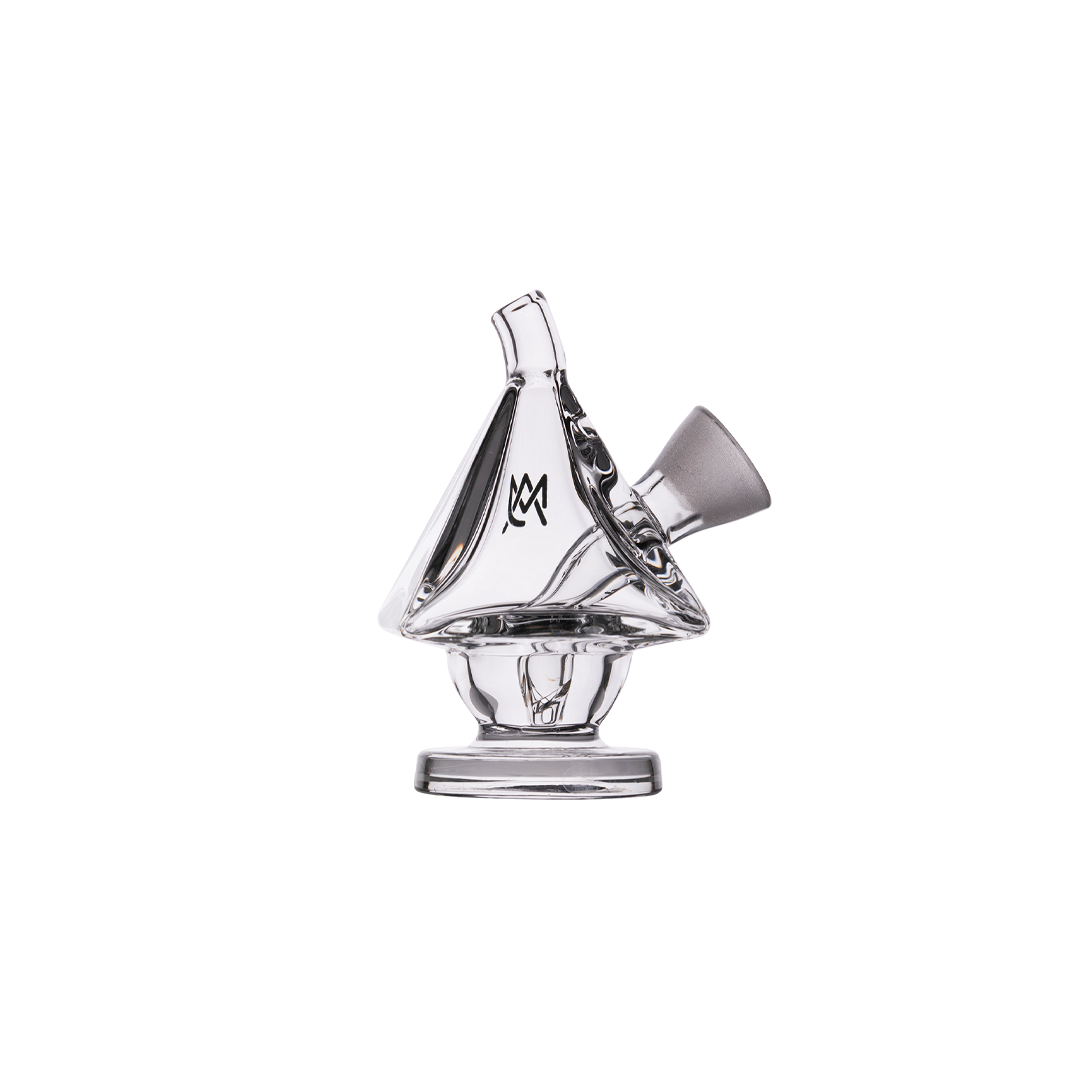 MJ Arsenal King Bubbler, clear borosilicate glass, compact & portable, front view on white background