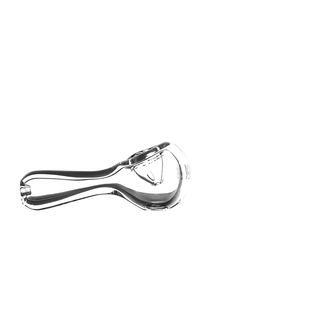 MJ Arsenal Pioneer Hand Pipe with Ergonomic Design - Clear Glass - Side View