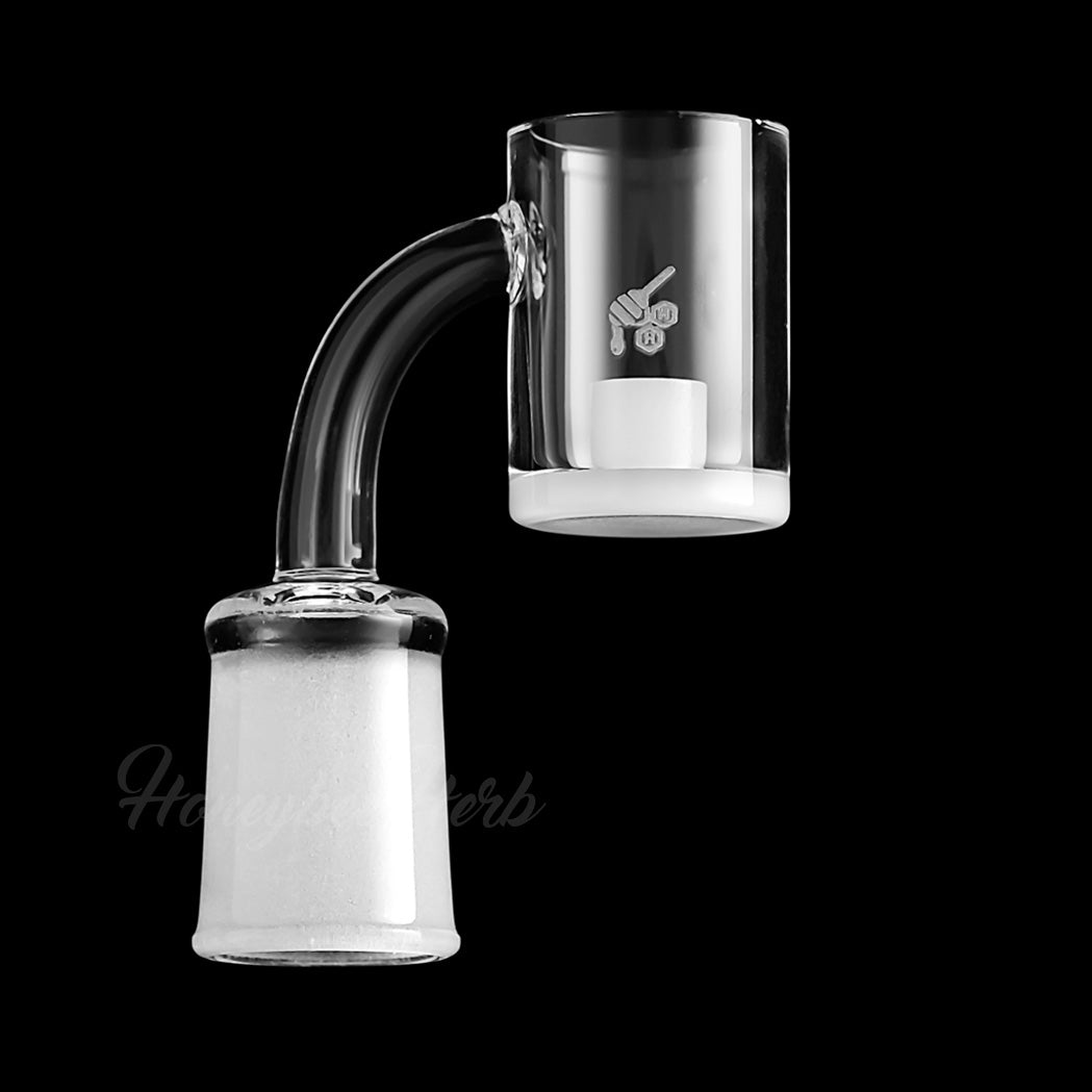 Honeybee Herb Honey & Milk Core Reactor Quartz Banger at 90Β° Angle for Dab Rigs