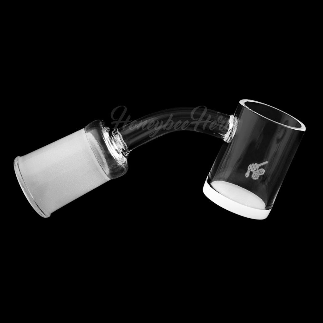 Honey & Milk Quartz Banger 45° Angle - Clear, Flat Top Design for Dab Rigs